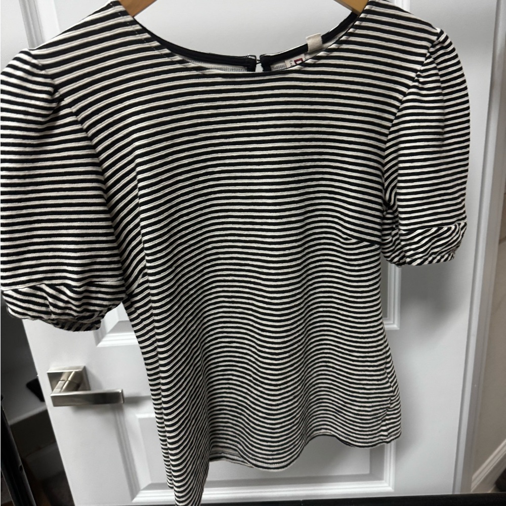 Striped Puff Sleeve Top
